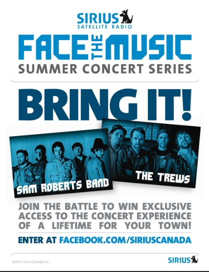 Sirius Satellite Radio · Face The Music summer concert series